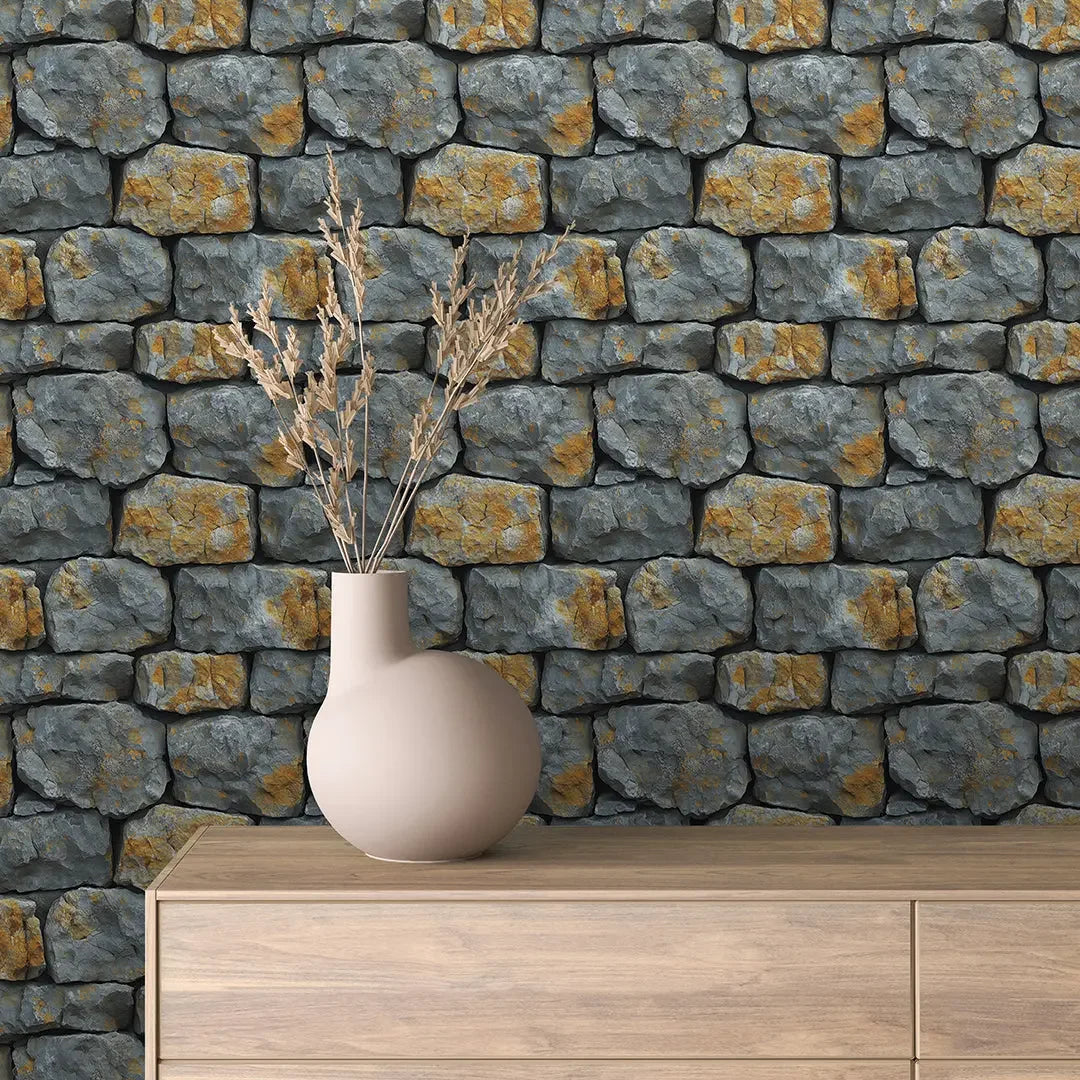 highland slate & ochre wall - wallcreatives