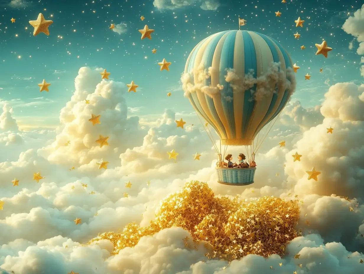 golden stars and dreamy skies - wallcreatives