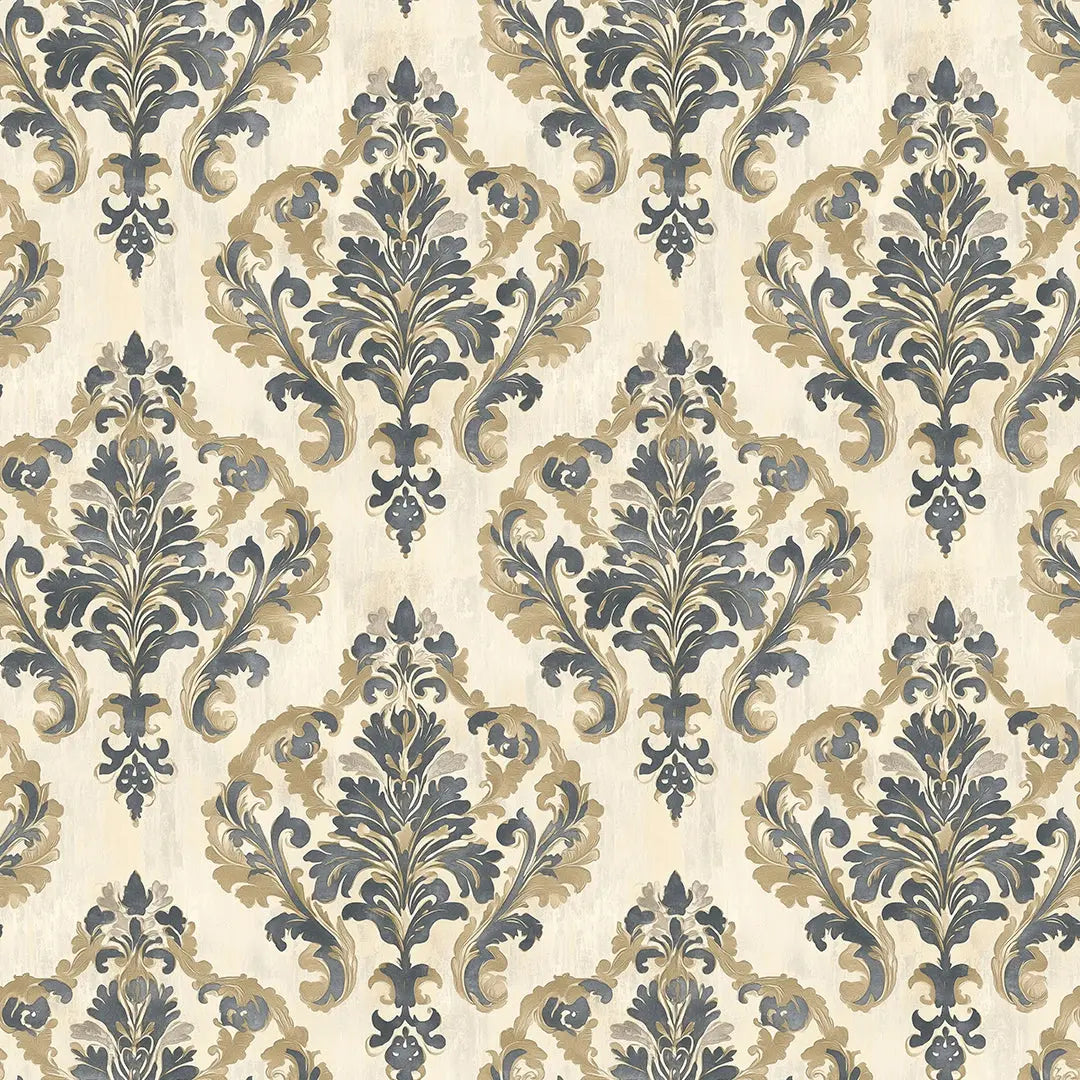 sovereign slate damask wallpaper - wallcreatives