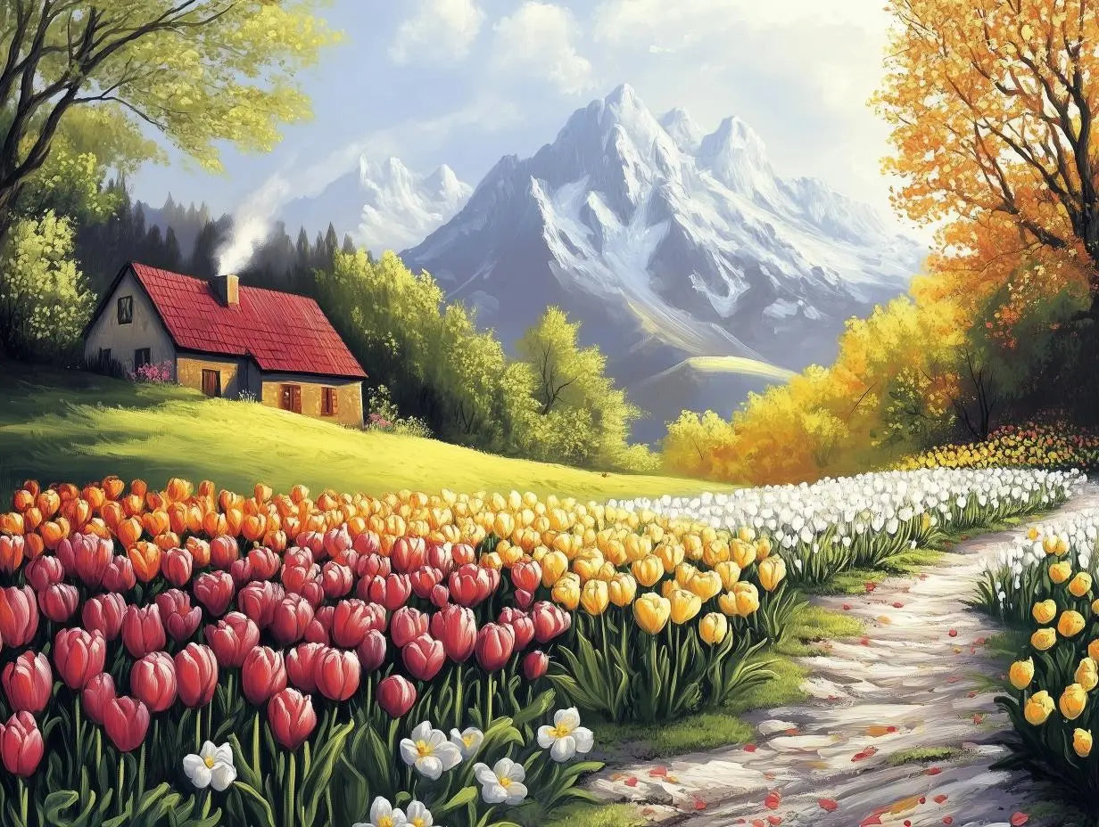 alpine bloom mountain retreat - wallcreatives