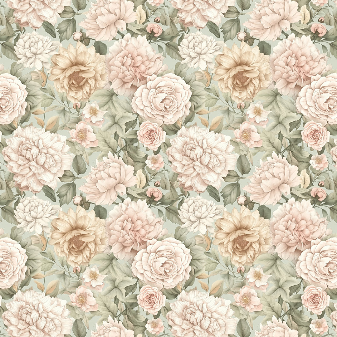 heirloom blush garden tapestry - wallcreatives