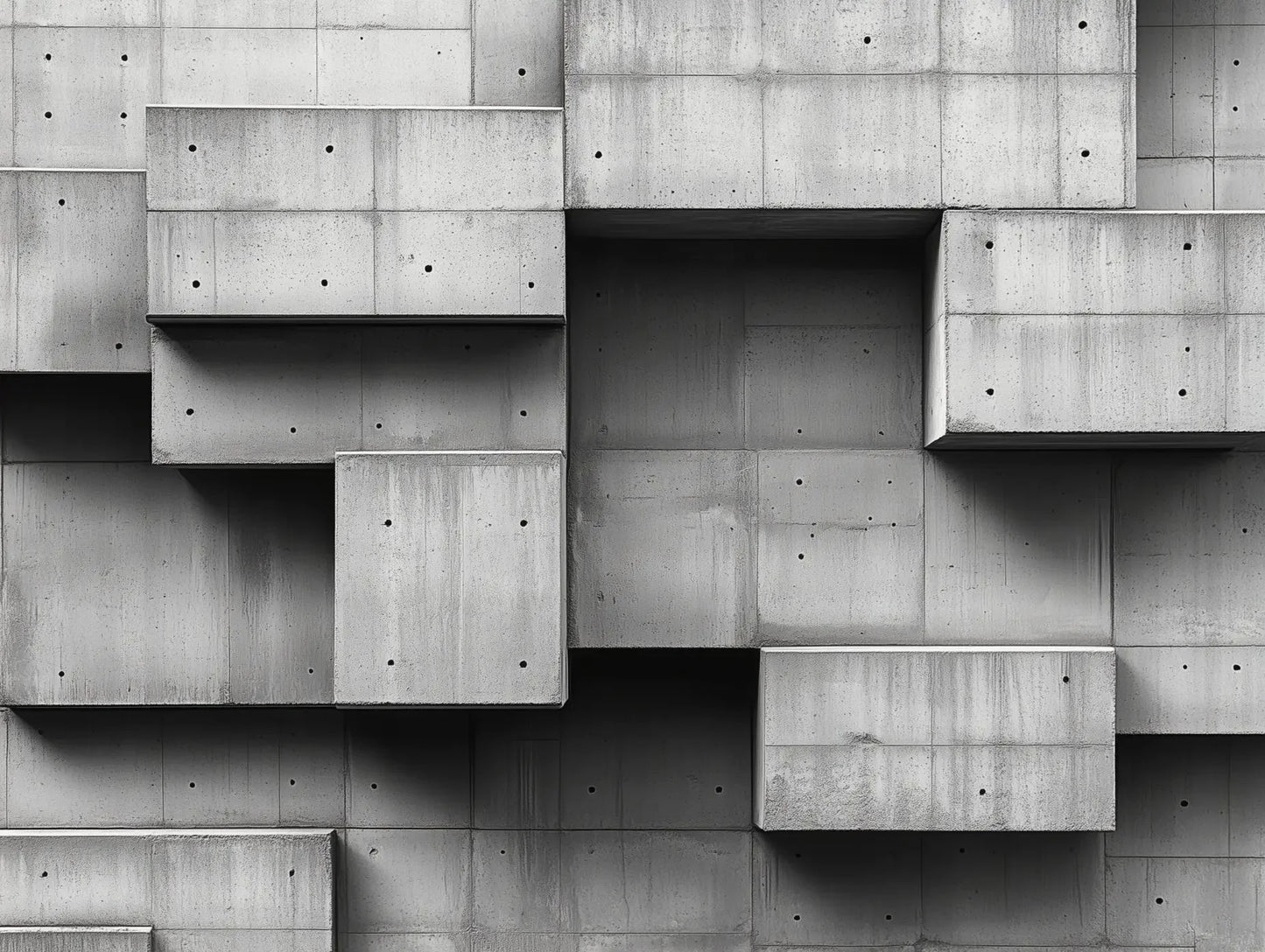 brutalist concrete block wall - wallcreatives