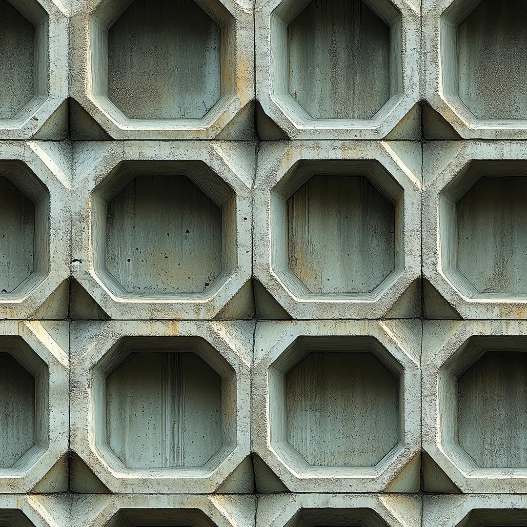 brutalist concrete grid - wallcreatives