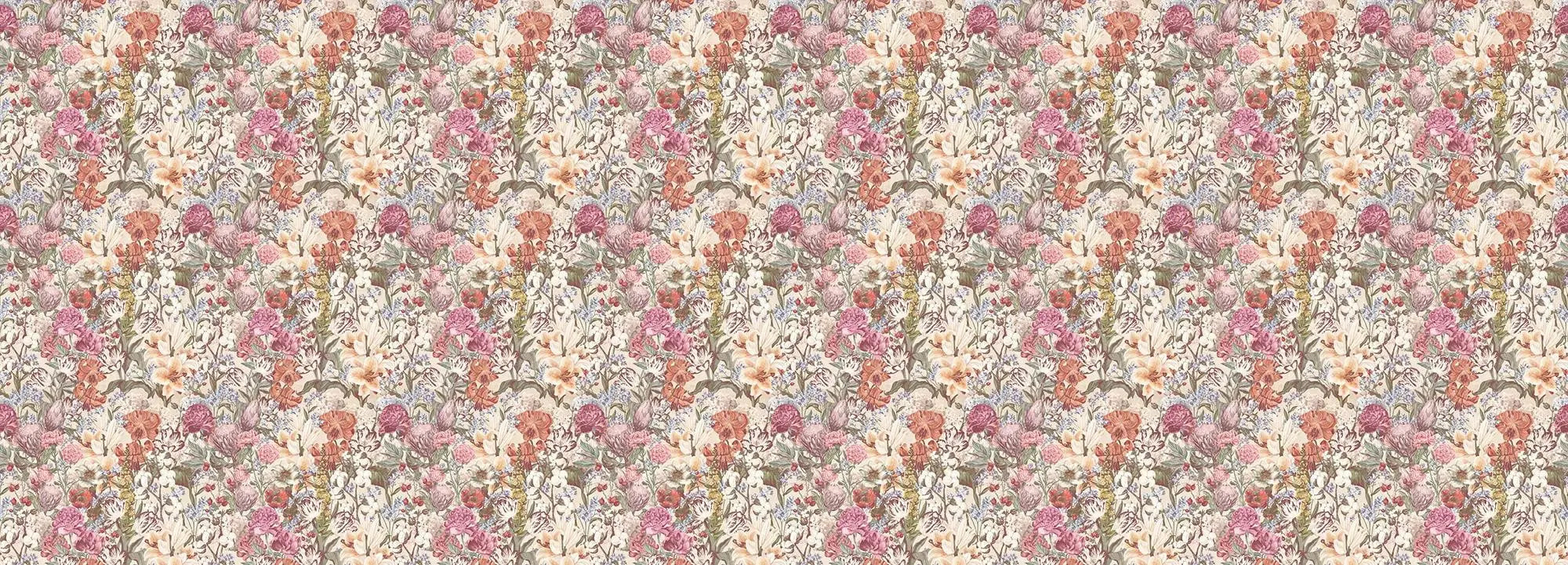 Primavera Pastel Flowers (Cream) Wallpaper Vladila