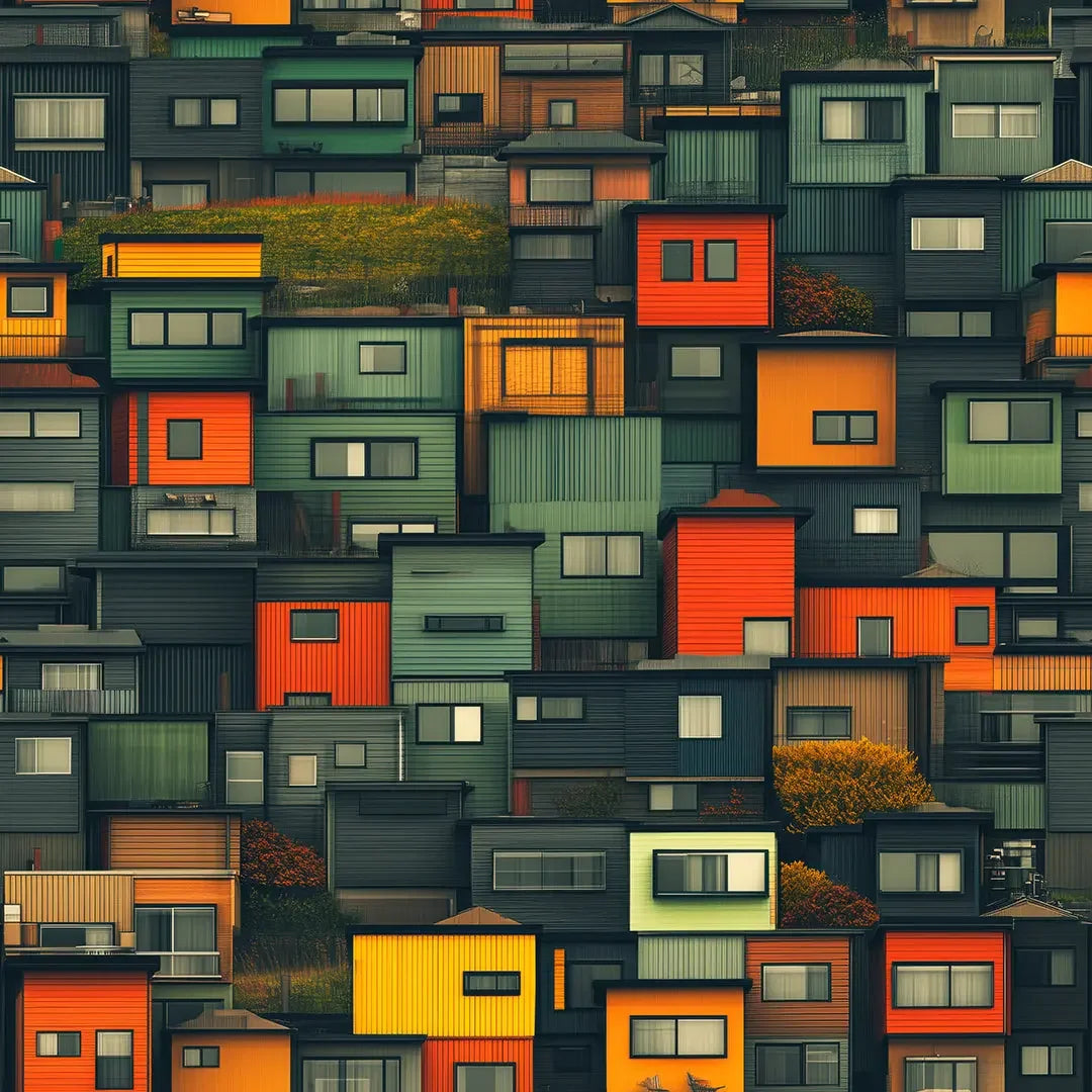 terrace town mosaic - wallcreatives