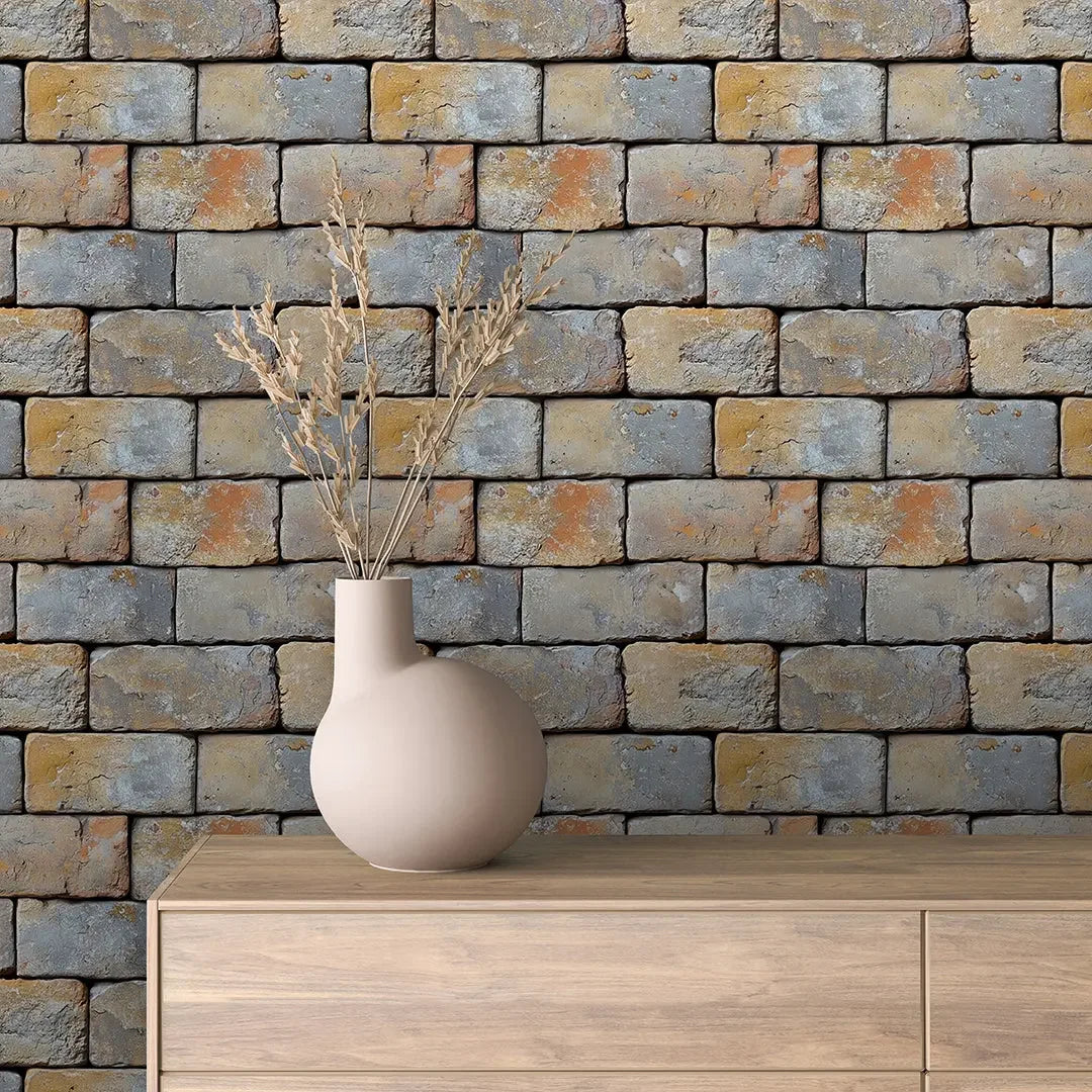 artisan's reclaimed brick wall - wallcreatives