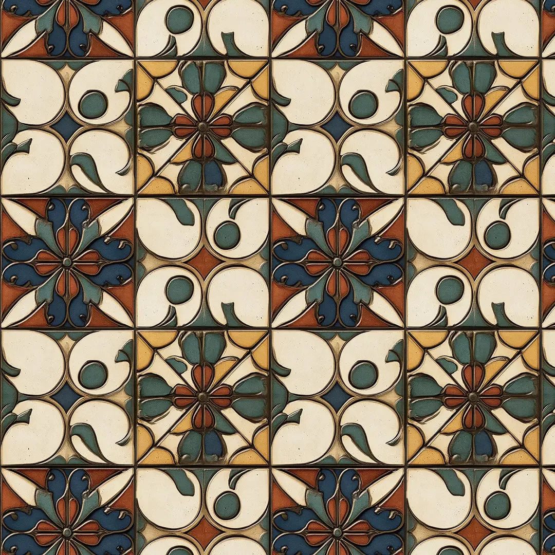 andalusian garden mosaic wallpaper - wallcreatives