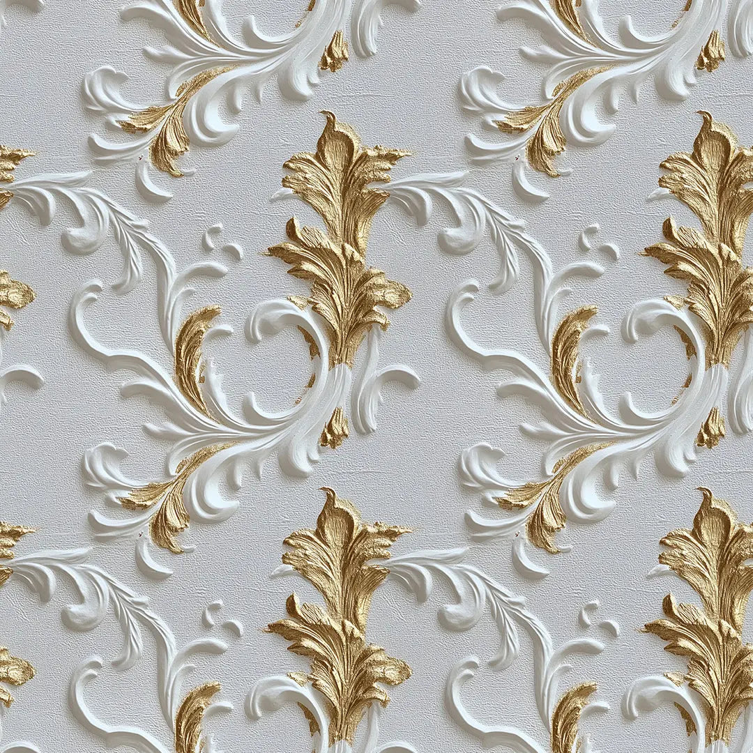 regal gilded acanthus wallpaper - wallcreatives