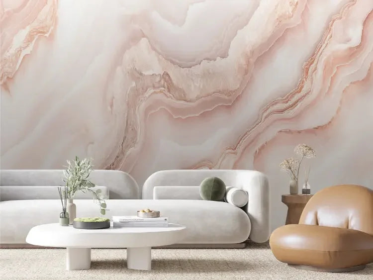 serene blush quartz flow - wallcreatives