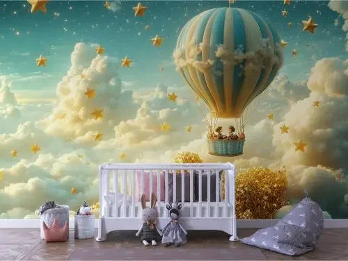 golden stars and dreamy skies - wallcreatives