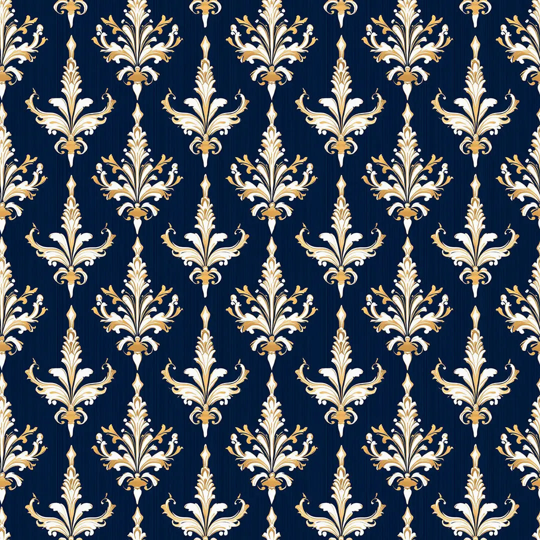 royal midnight gilded flourish - wallcreatives
