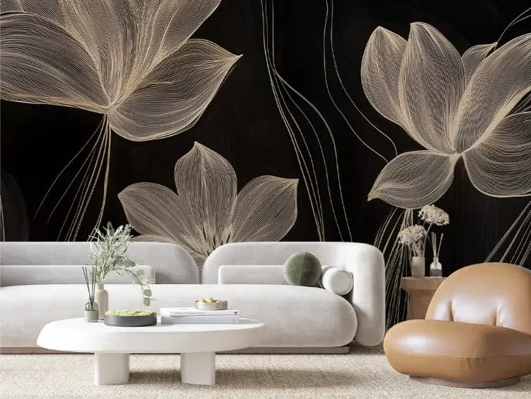 gilded filigree bloom - wallcreatives