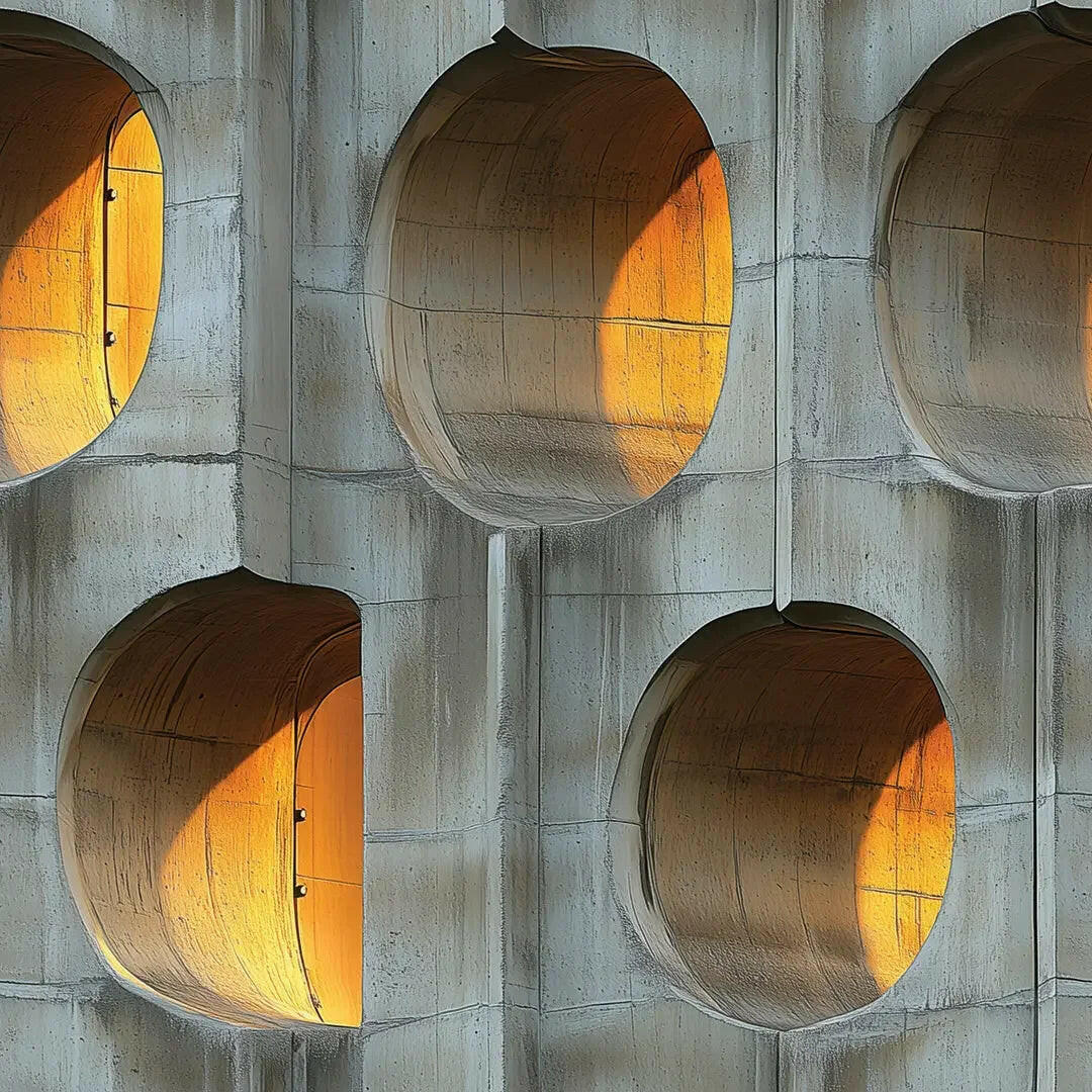 portals of a brutalist sunrise - wallcreatives