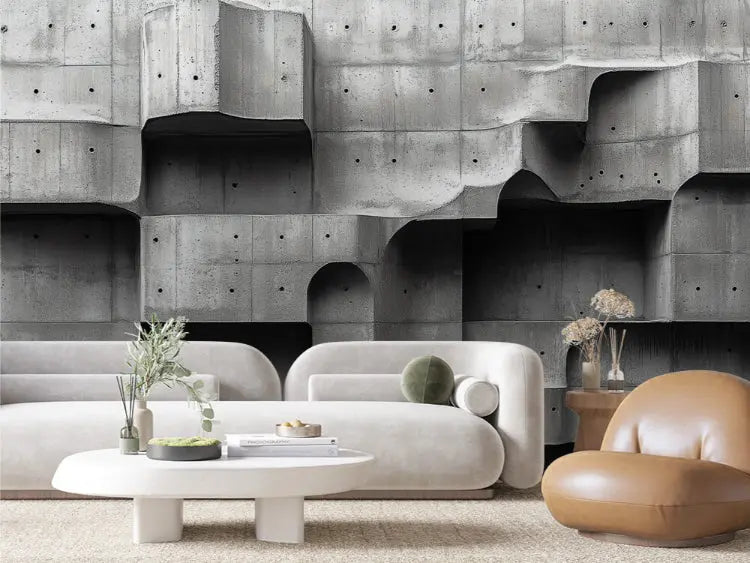 brutalist architectural relief - wallcreatives
