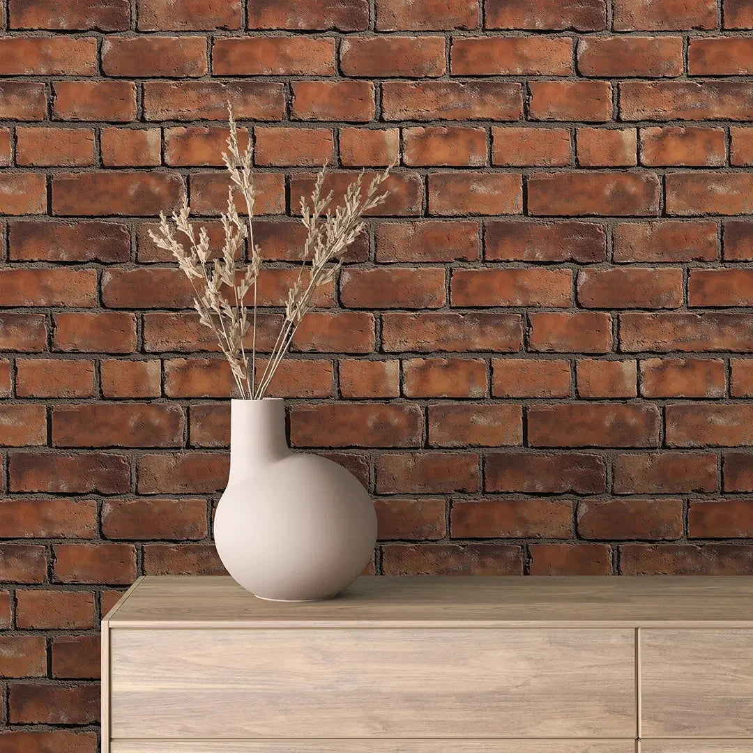 hearthstone red brick facade - wallcreatives