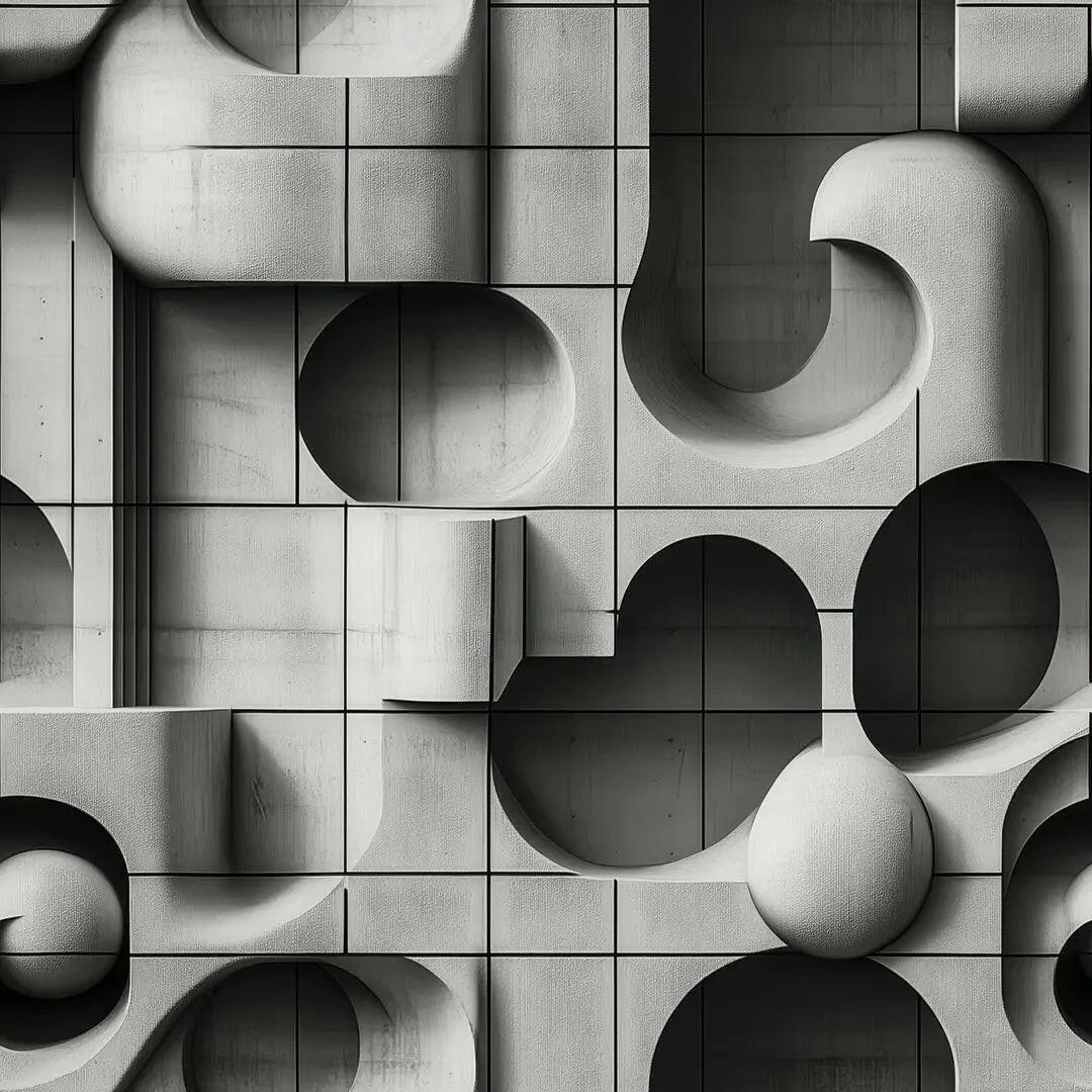 urban sculpture concrete grid - wallcreatives