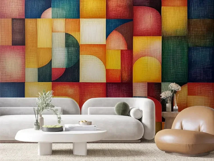 modernist color block canvas - wallcreatives