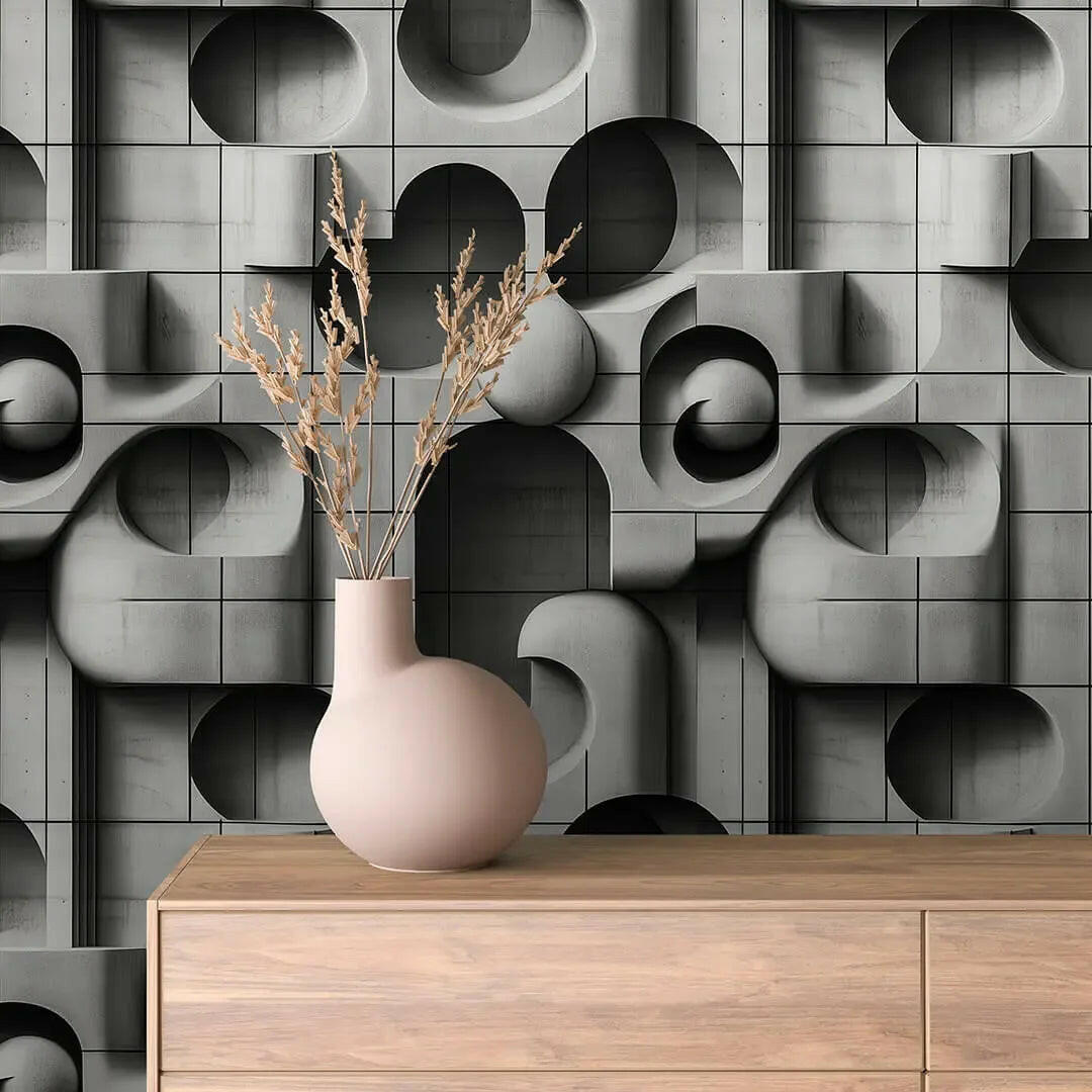 urban sculpture concrete grid - wallcreatives