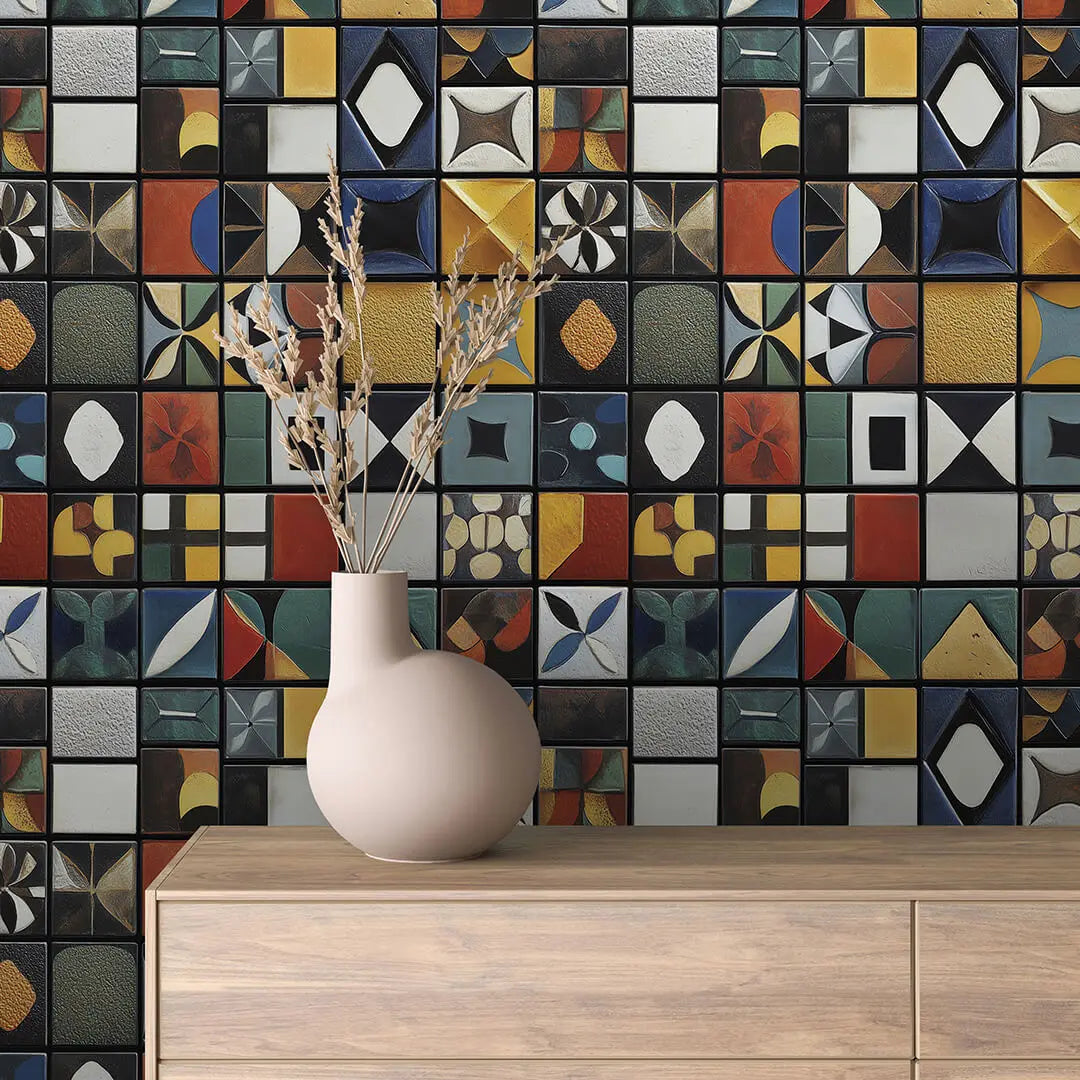artisan's chromatic tile grid - wallcreatives