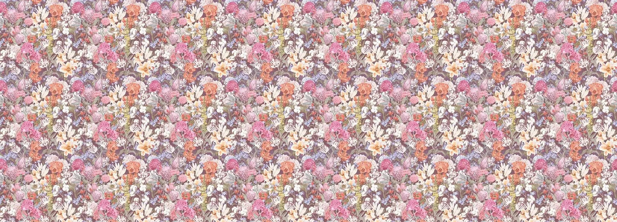 Primavera Pastel Flowers (Dark) Wallpaper Vladila