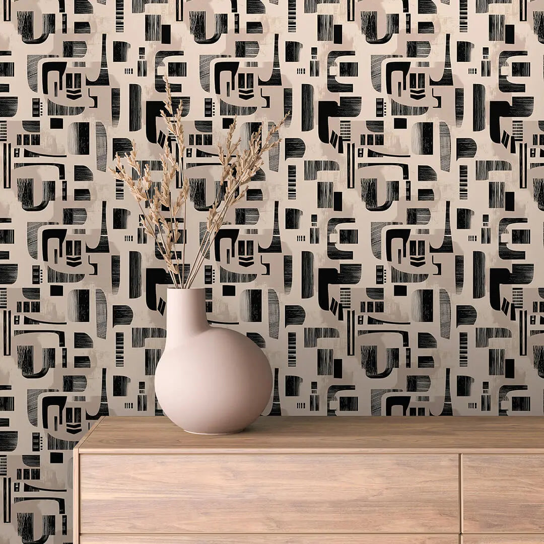 metropolis ink block print - wallcreatives