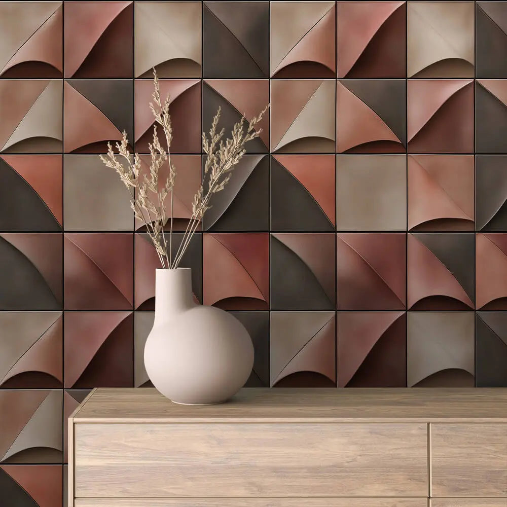 terraform geometric mural - wallcreatives