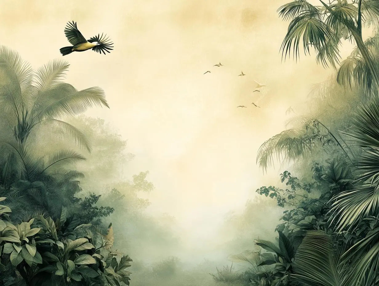 misty jungle sanctuary - wallcreatives