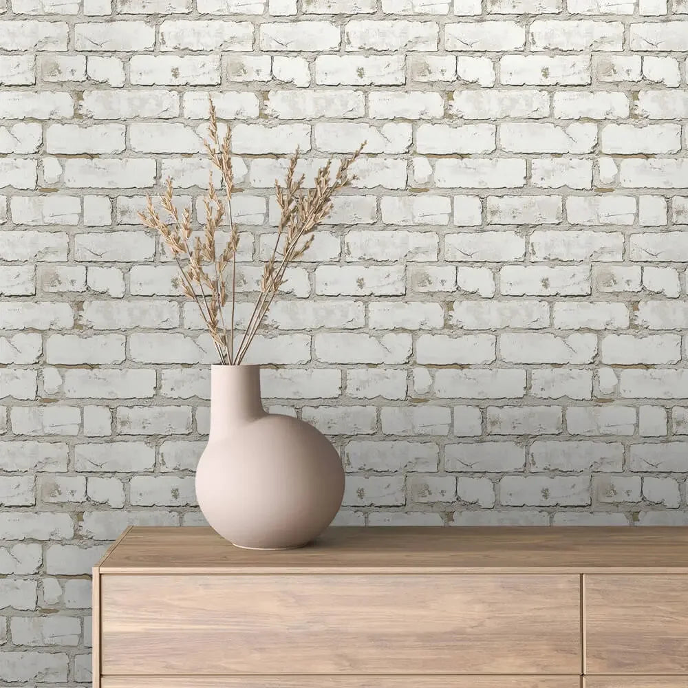 whitewashed urban loft brick - wallcreatives