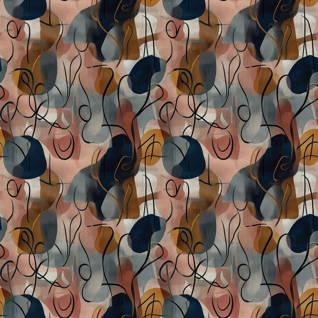 urban muse abstract mural - wallcreatives