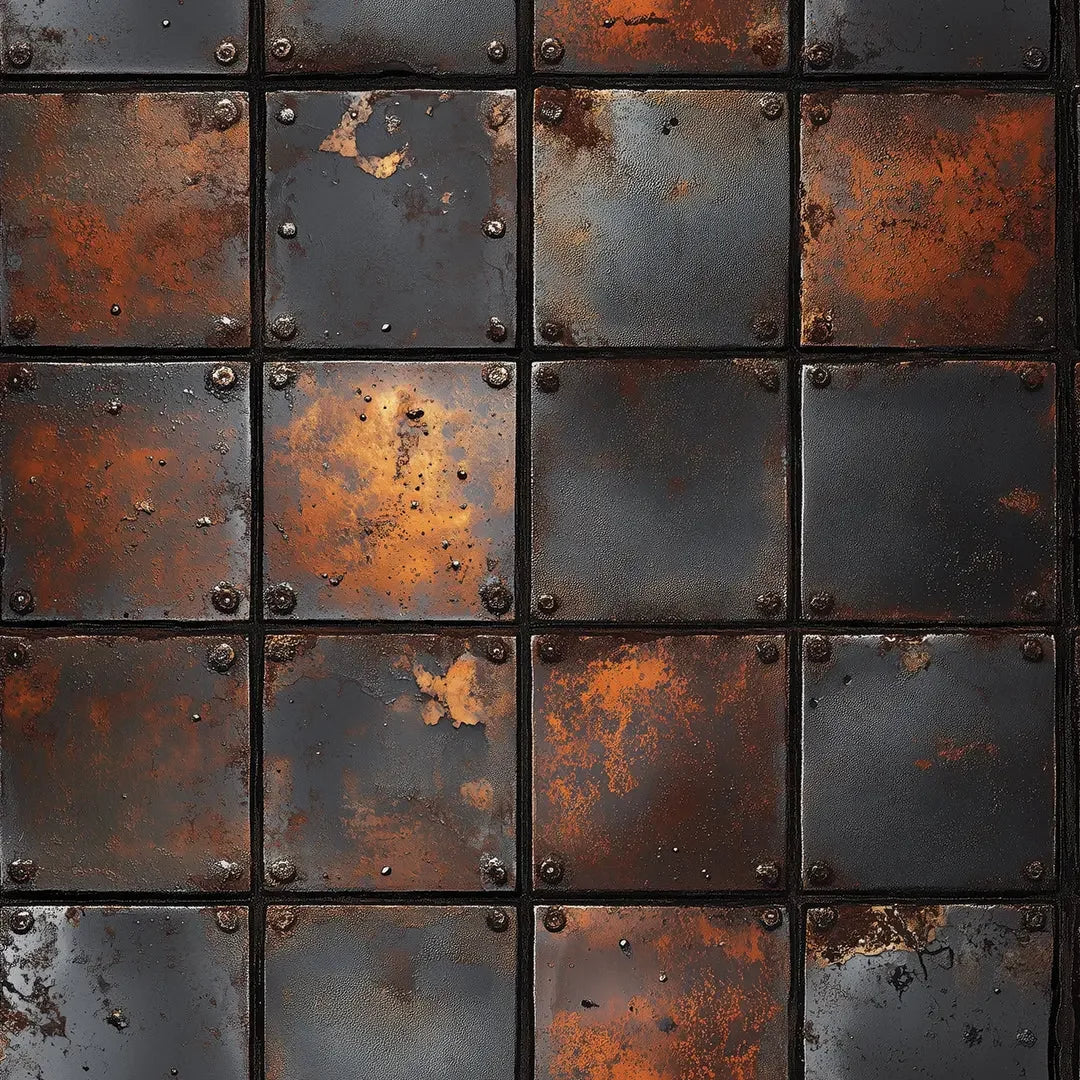 urban forge rusted steel panels - wallcreatives