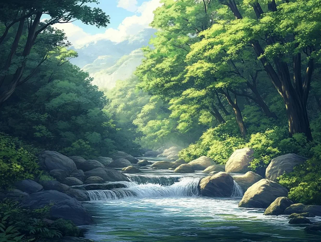 emerald river forest sanctuary - wallcreatives