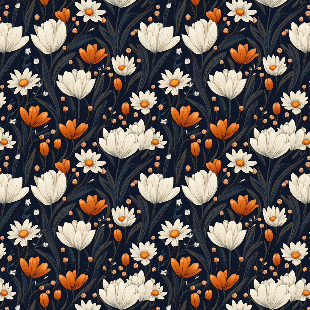 enchanted midnight meadow - wallcreatives