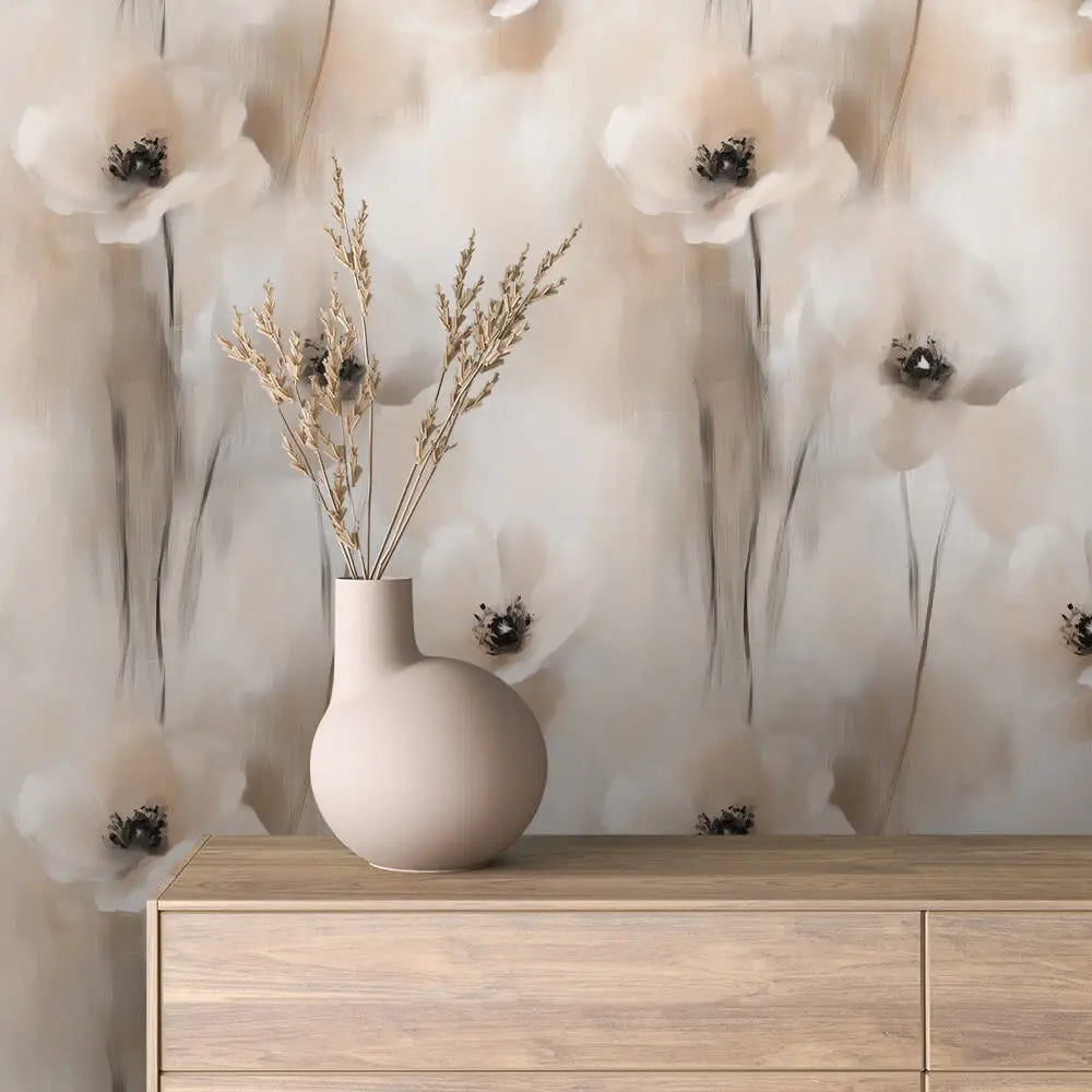 ethereal poppy bloom - wallcreatives