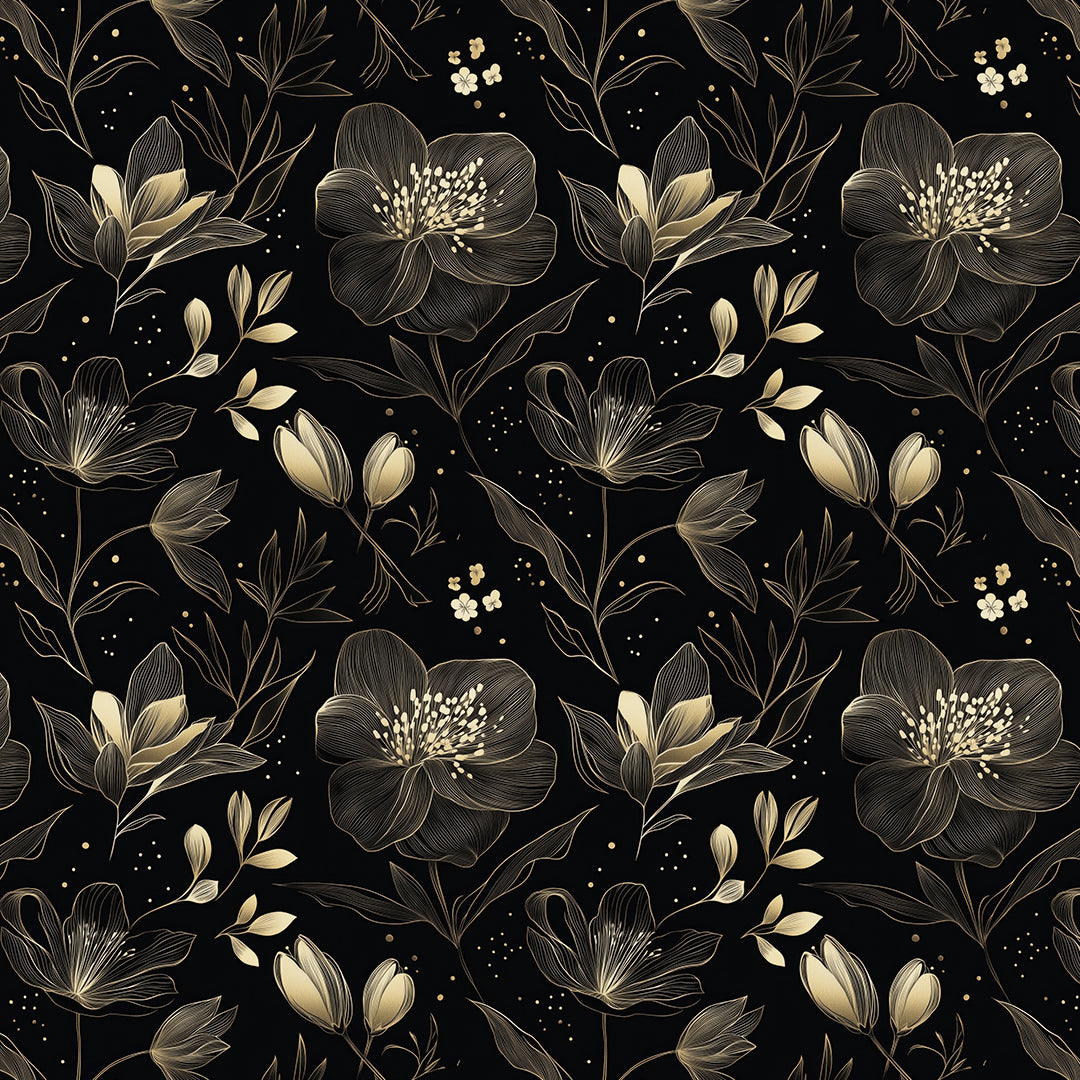 gilded night garden - wallcreatives