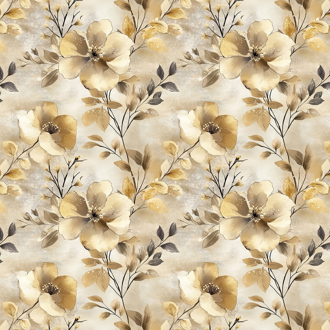 gilded petal serenity - wallcreatives