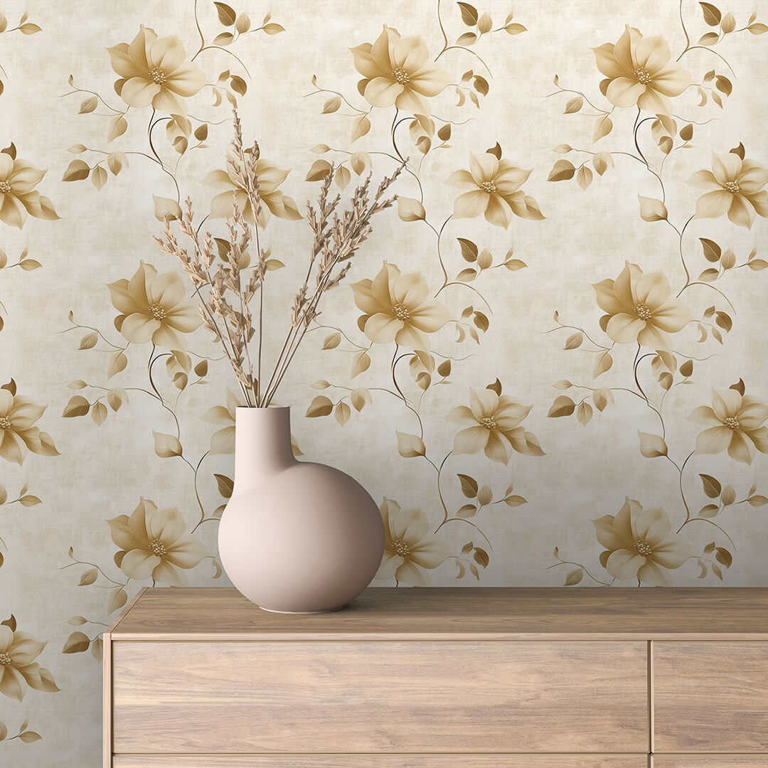 golden hour floral trail - wallcreatives