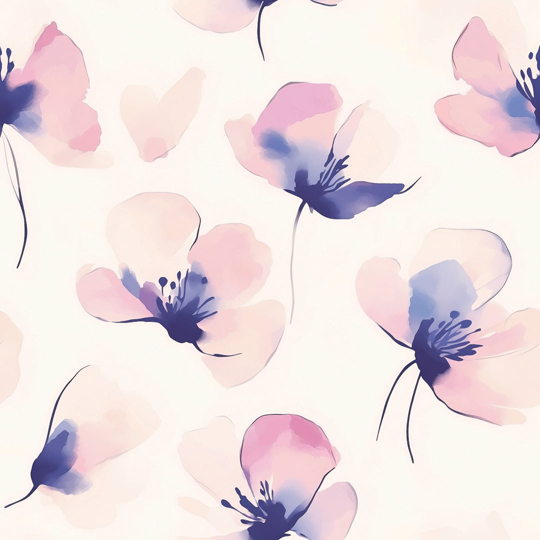 pastel ink bloom wallpaper - wallcreatives