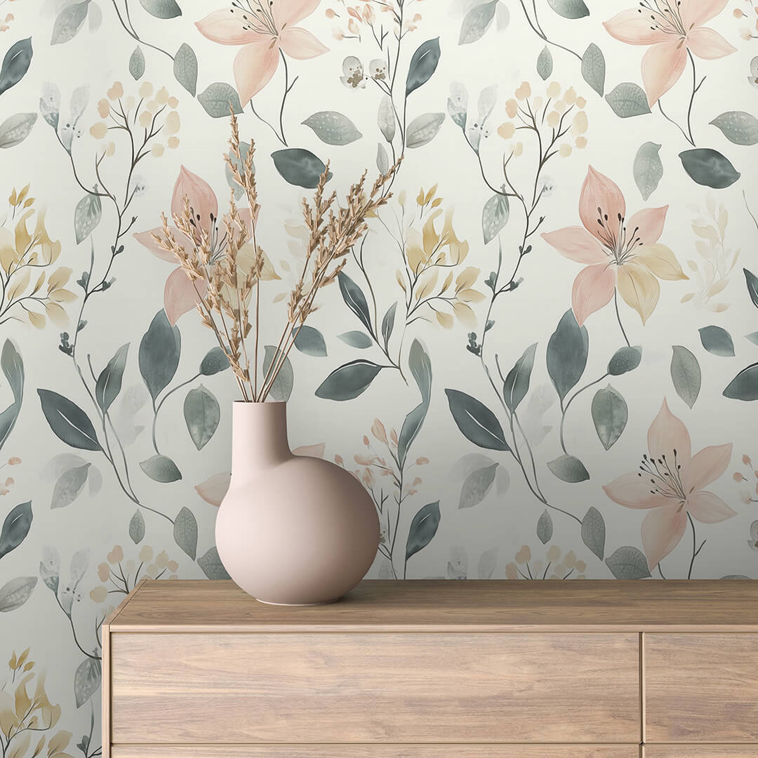 serene dawn floral - wallcreatives