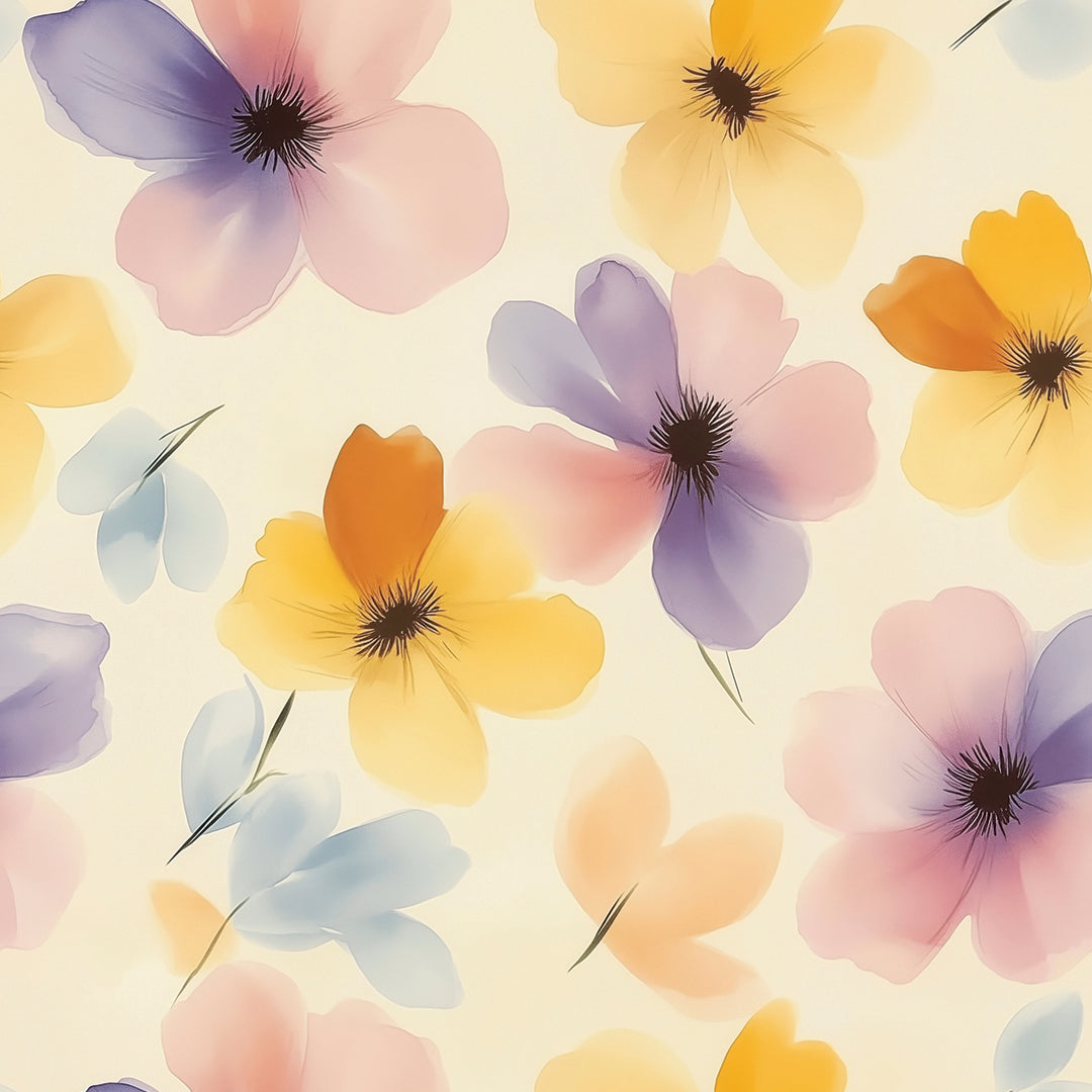 watercolor garden dream wallpaper - wallcreatives