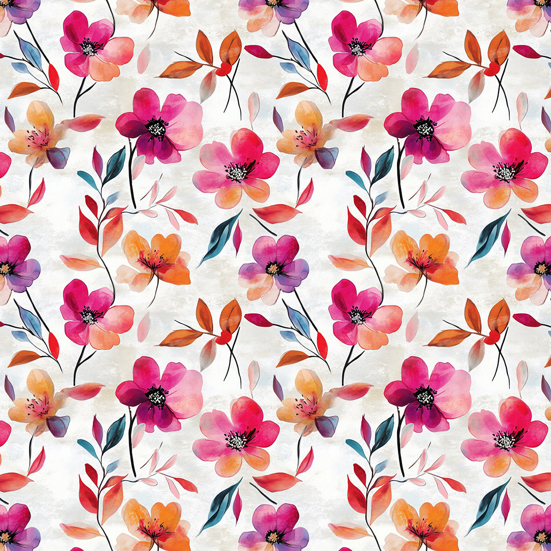 watercolor symphony in berry and amber - wallcreatives