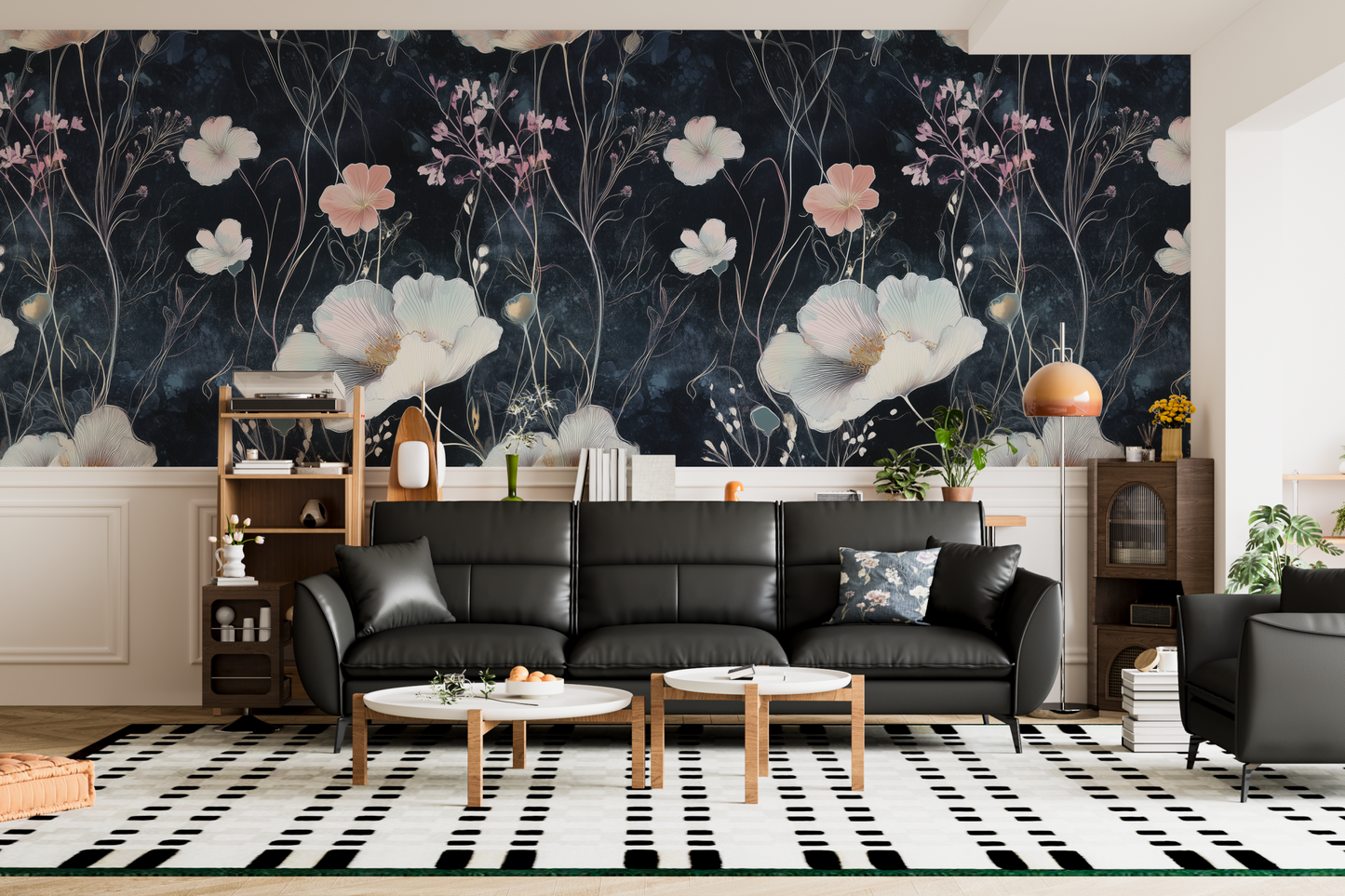 whispering midnight flora - wallcreatives