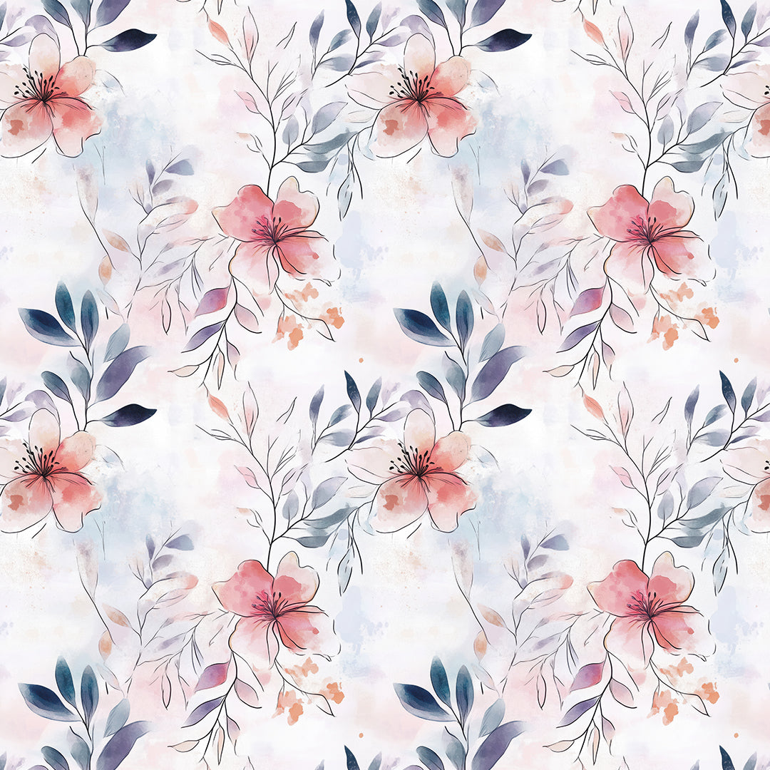 whispering petals watercolor dream - wallcreatives