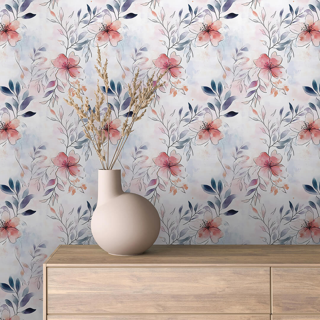 whispering petals watercolor dream - wallcreatives