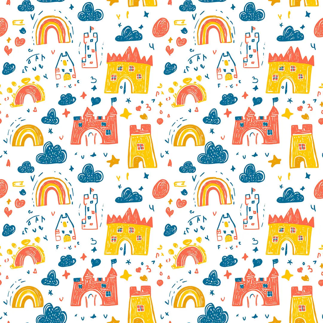 childhood castle dreamscape - wallcreatives