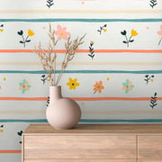 Cottage Garden Whimsy Stripe - WallCreatives