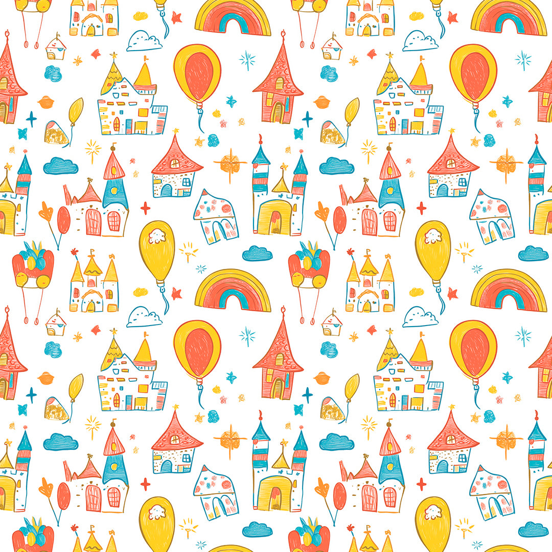 crayon castles & rainbow skies - wallcreatives