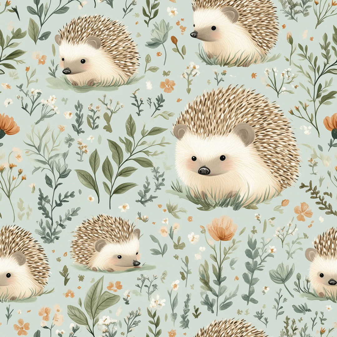 enchanted hedgehog garden - wallcreatives