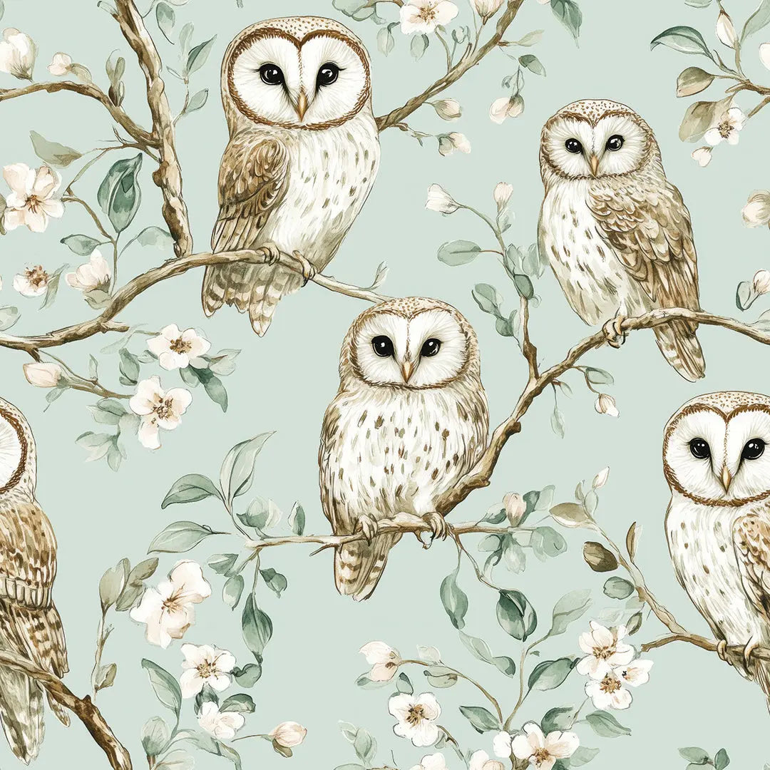 enchanted owl grove toile - wallcreatives