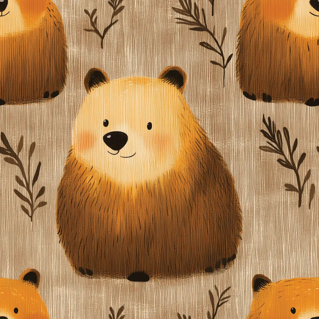 friendly forest bear hugs - wallcreatives