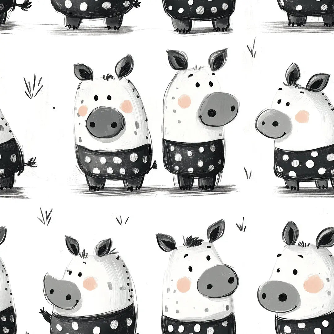 playful polka dot pals - wallcreatives